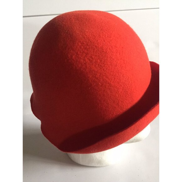 Vtg Women\'s Red Bucket Hat \